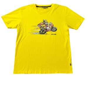 VR46 Valentino Rossi Ducati Racing T-Shirt Mens XXL Yellow Official Apparel